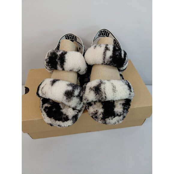 Ugg Women's Oh Yeah Marble Shearling Slide Slippers Size 8  '' SIGNS OF USE'' - Picture 5 of 12